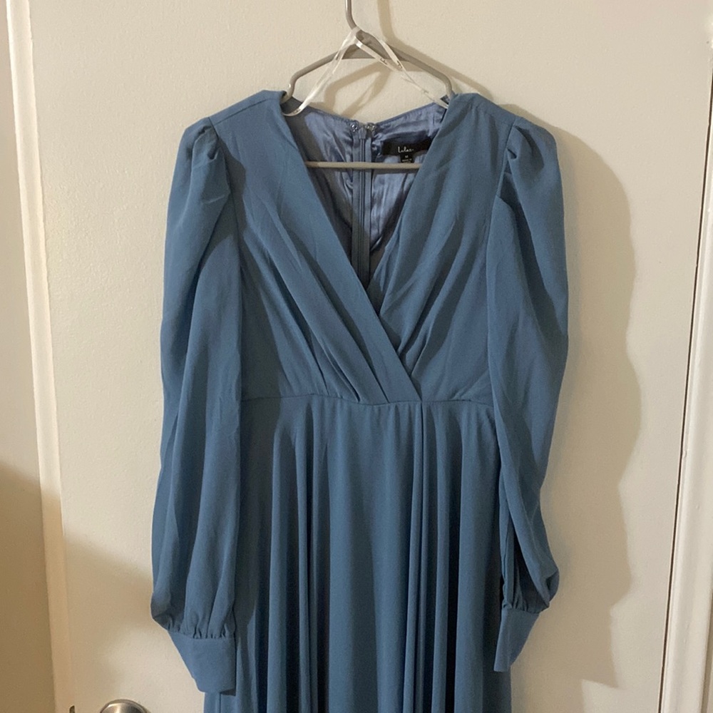 Lulus blue long sleeve dress